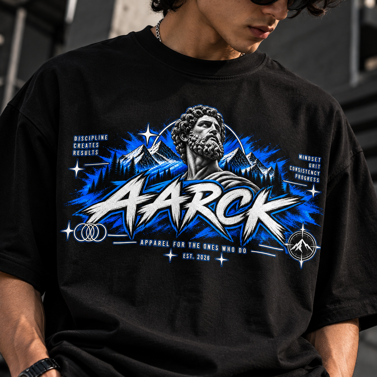 MARBLE//MIND - BUILT DIFFERENT Oversized Graphic T-Shirt