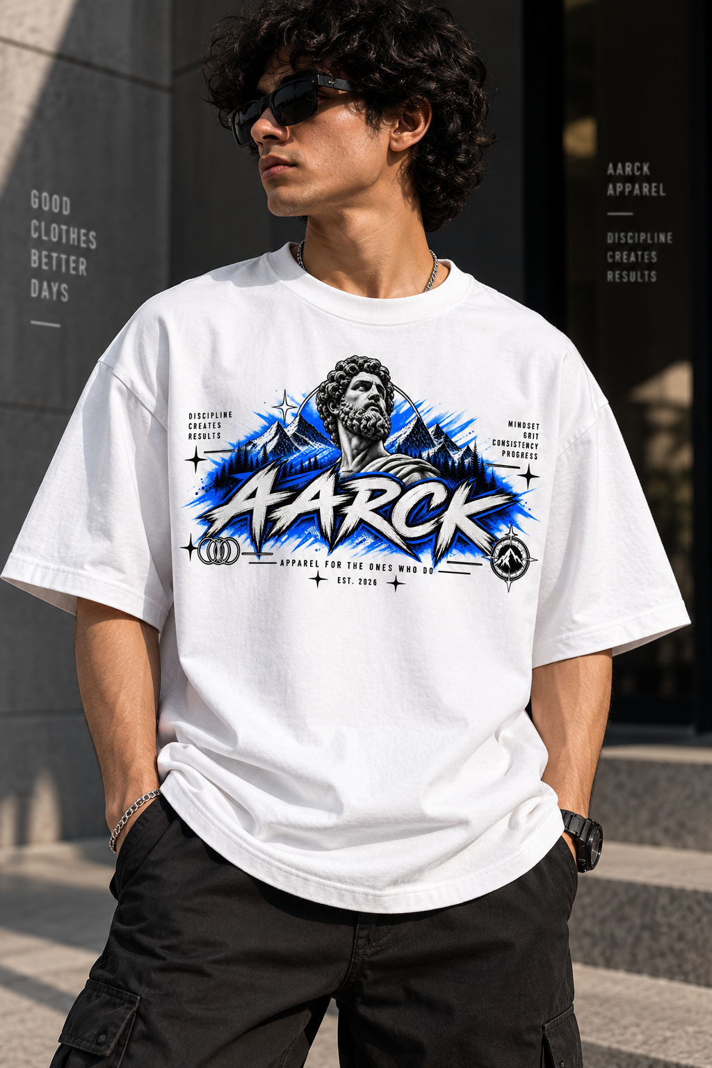 MARBLE//MIND - BUILT DIFFERENT Oversized Graphic T-Shirt